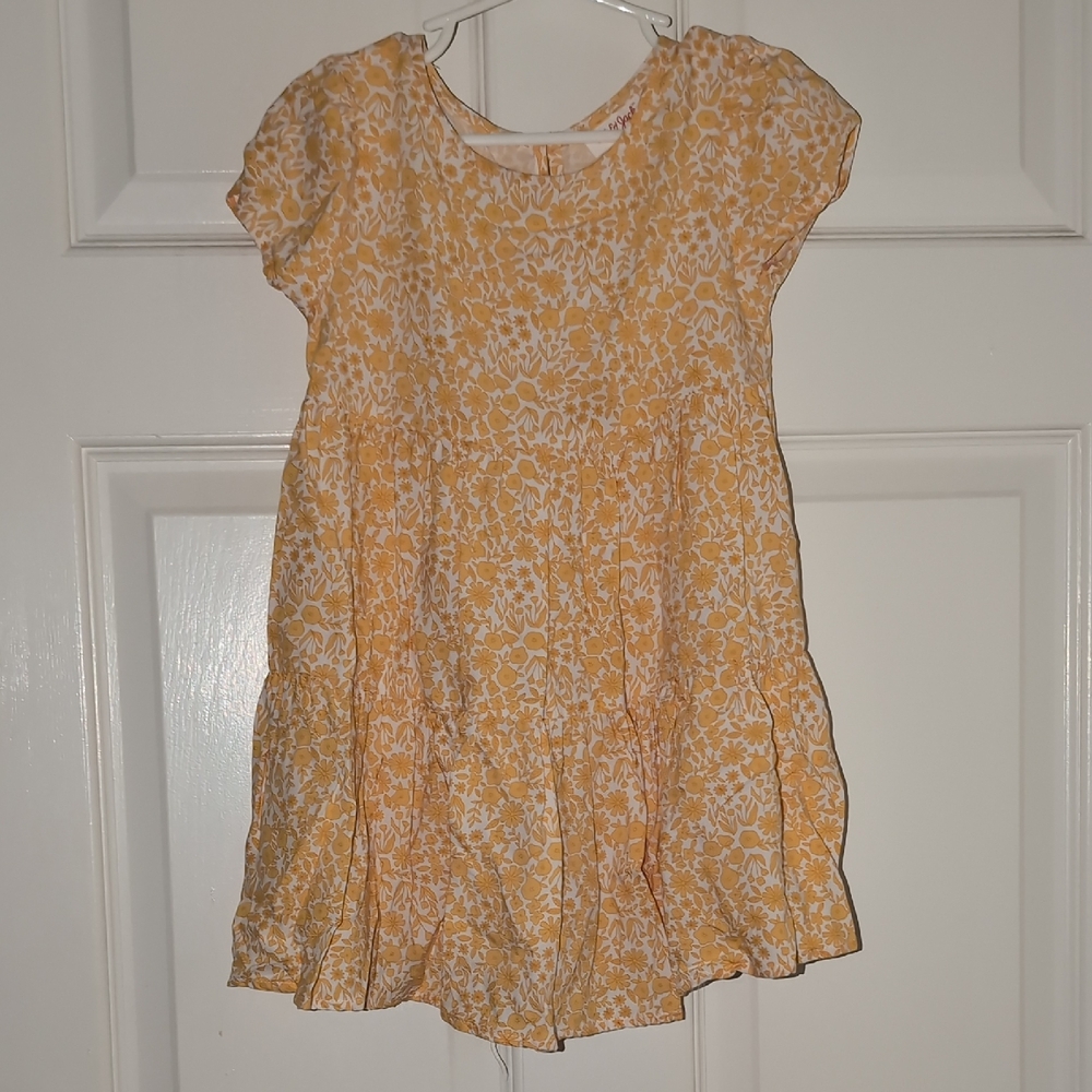 Cat & Jack Yellow Cream Ruched Sundress